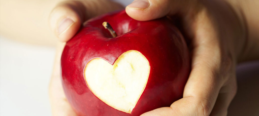 heart shape in apple